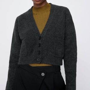 Zara Knit Cardigan With Pockets